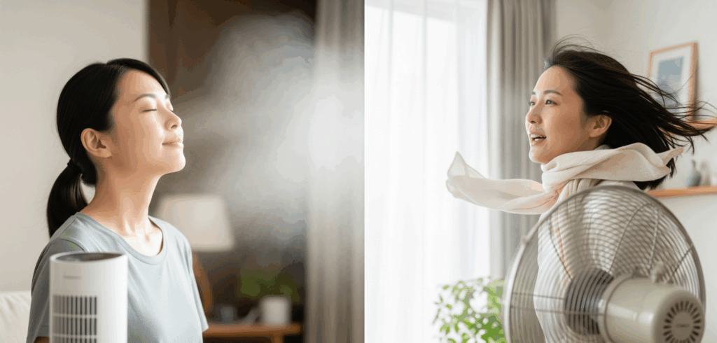 冷風機と扇風機 どっちが涼しい