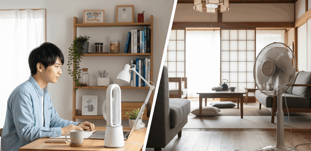 冷風機と扇風機 どっちが涼しい