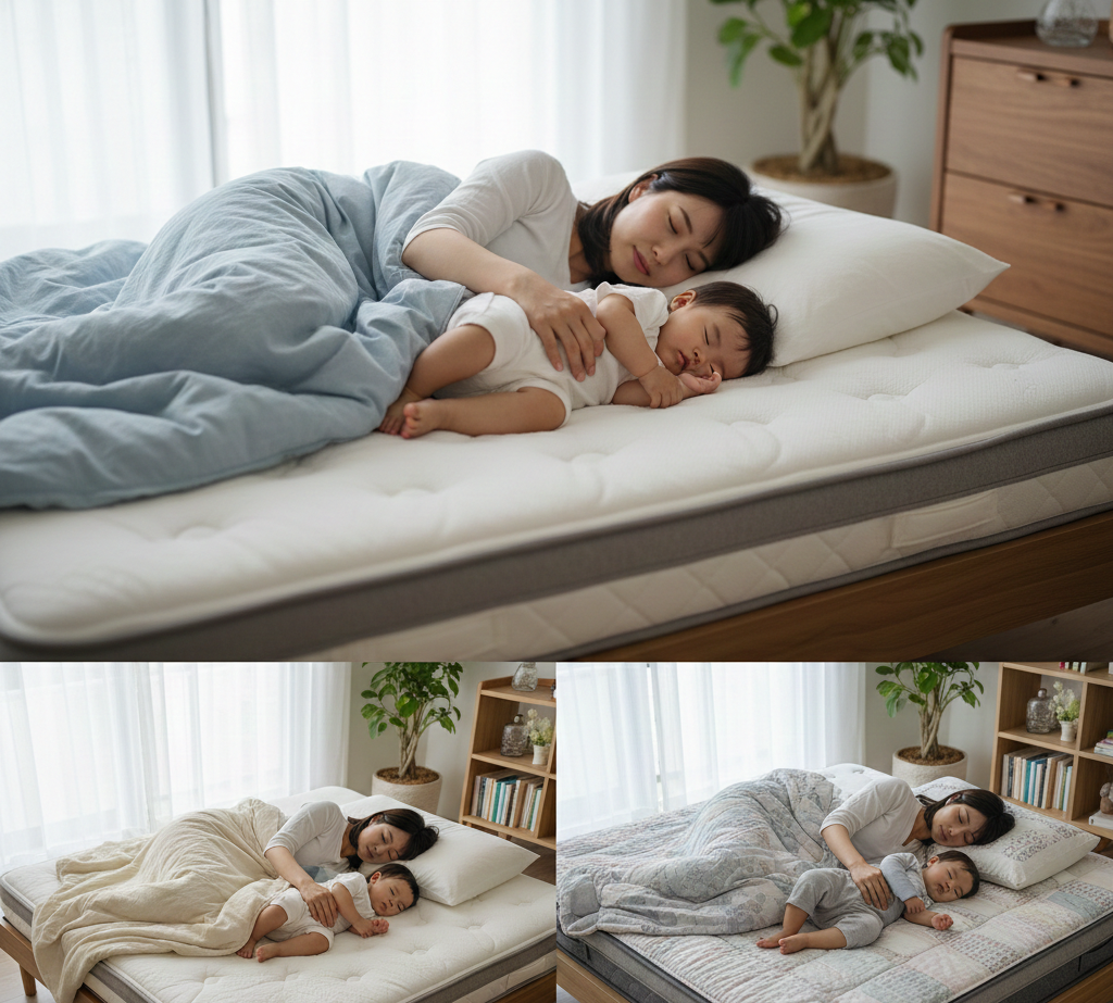 赤ちゃんとの添い寝に適した硬さ