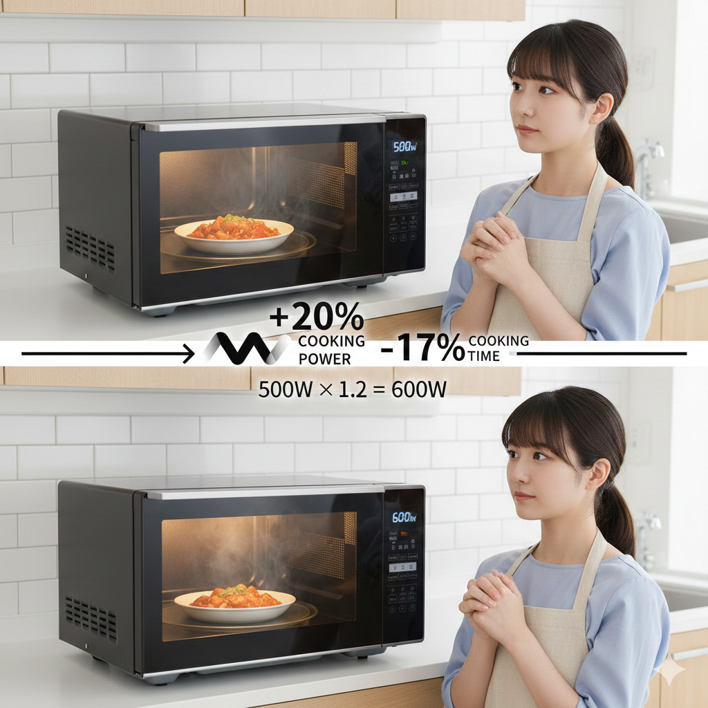 電子レンジの500Wや600Wを賢く使い分ける時間のコツ