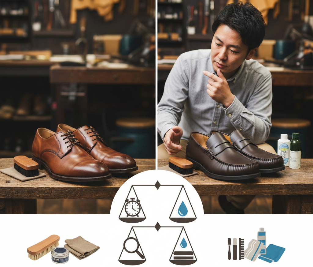 靴の本革と合皮はどちらがいい？見分け方や寿命、手入れを比較