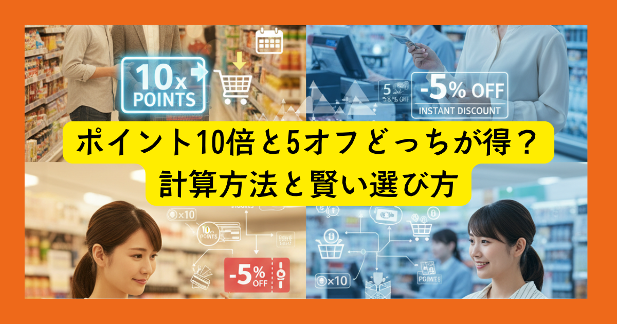 ポイント10 倍と5オフ どっちが得