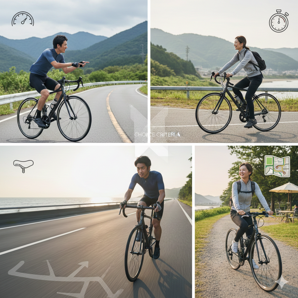 ロードバイクとクロスバイクのどっちがいいか選ぶ基準