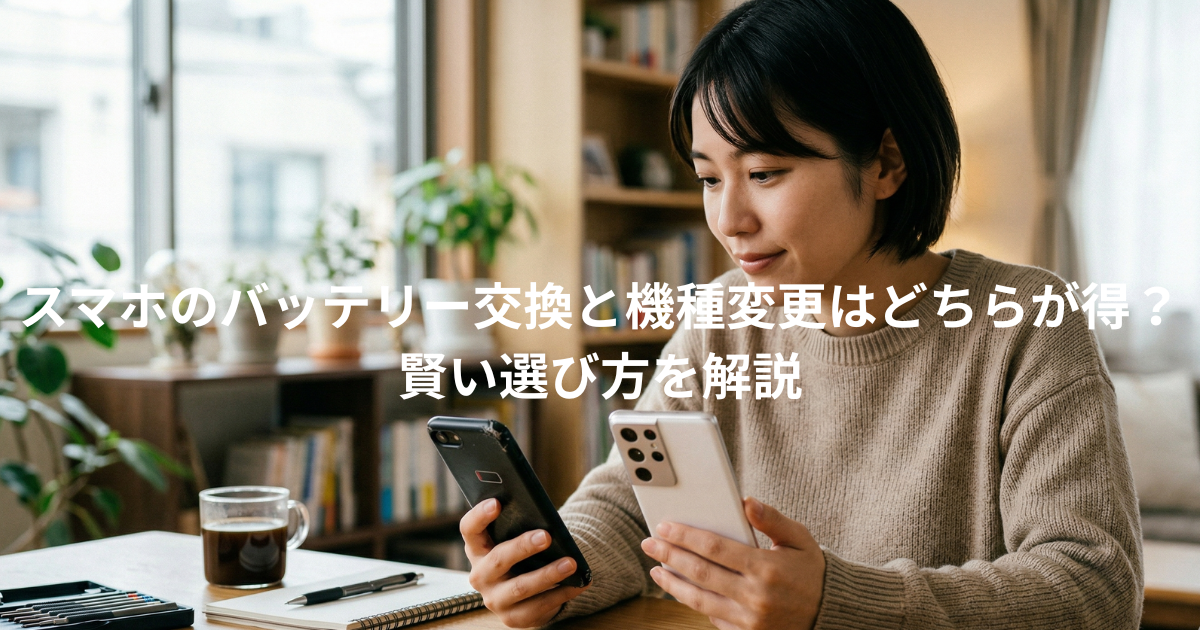 スマホのバッテリー交換と機種変更はどちらが得？賢い選び方を解説